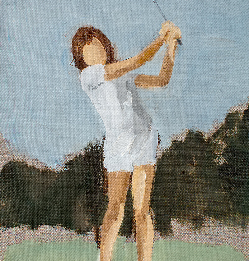Detail view, Gideon Rubin, Swing, 2020, Oil on canvas