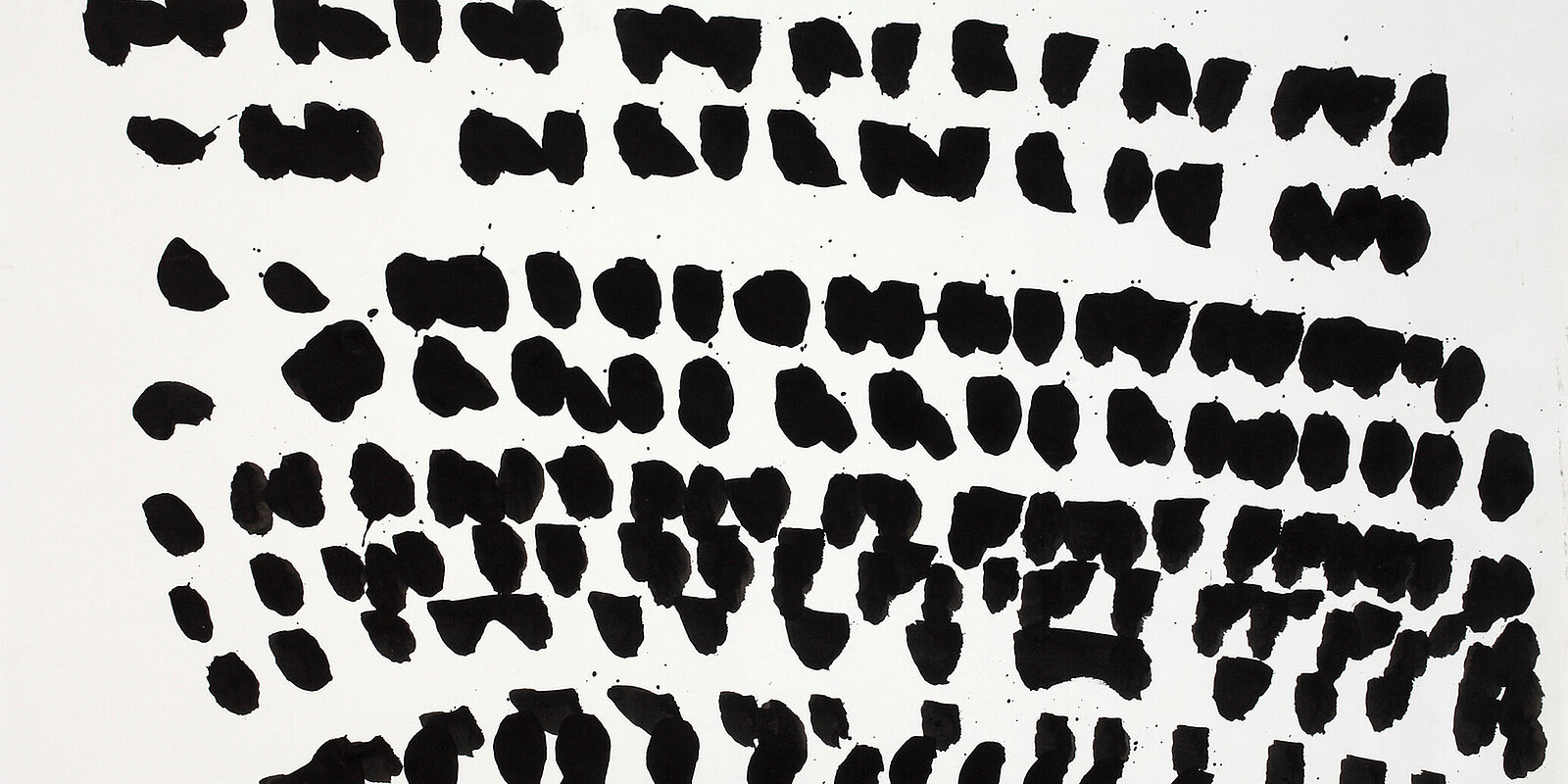 Pierrette Bloch, Ohne Titel, 1980, Tusche auf Papier (Arches), 57 x 76 cm (Detail)