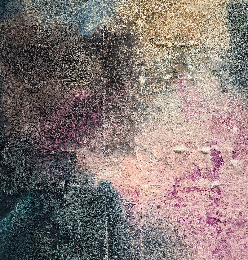 Detailansicht, Raúl Illarramendi, Offering n°3, 2019, Gouache und Buntstift auf Kunstharz (Acryl)