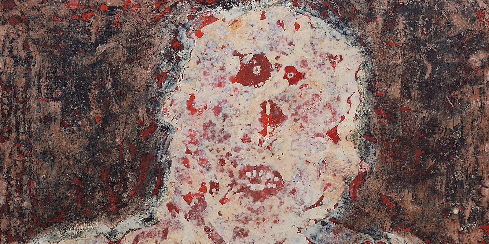 Jean Dubuffet, Intervention, 1954, Oil on canvas (detail)