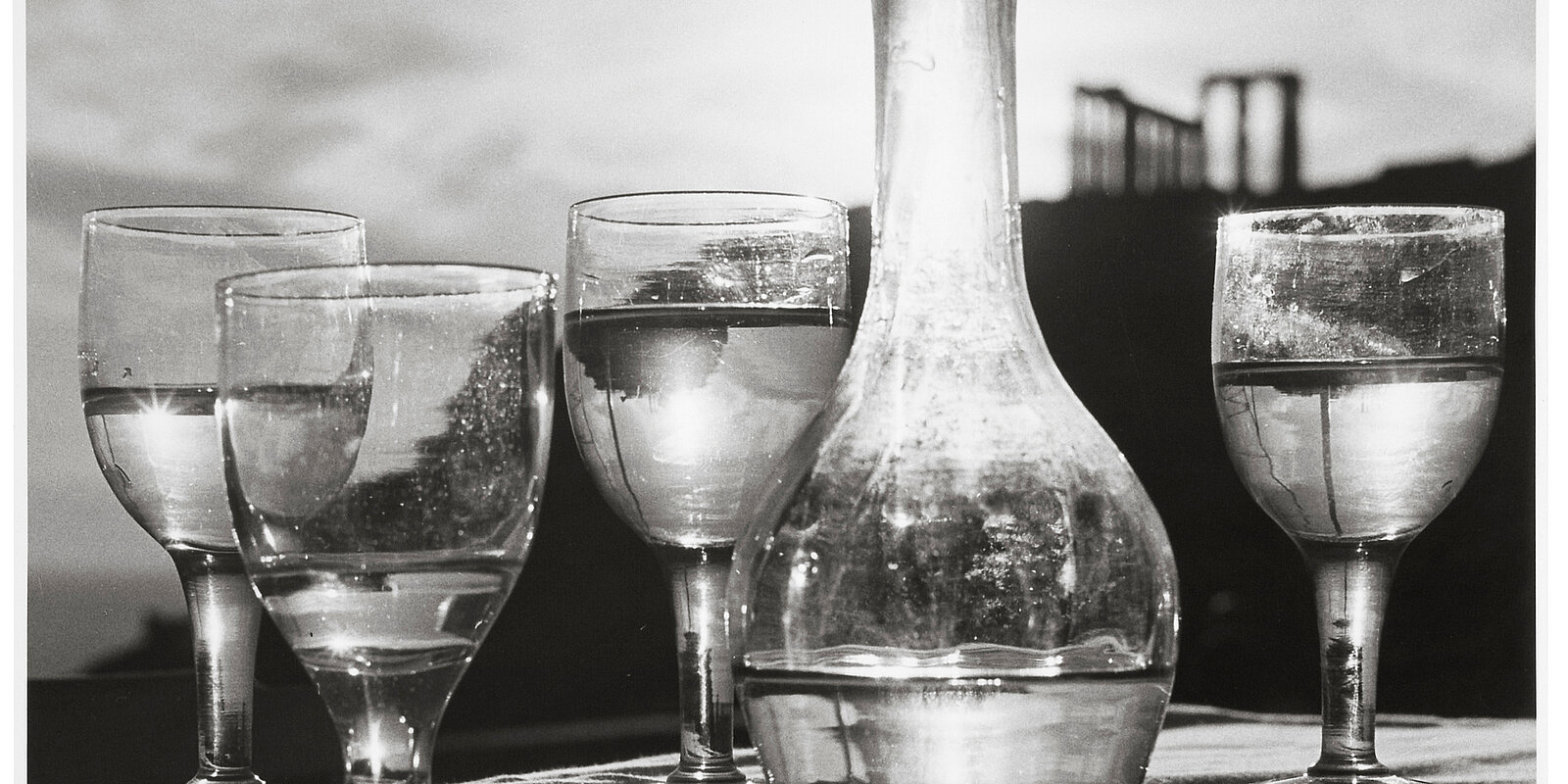 Herbert List, Greece, Cape Sounion, 1952, Tavern below the Poseidon Table, Modern gelatin silver print, Ed. 7/25, 30 x 40 cm / 11 3/4 x 15 3/4 in (Detail). © The Herbert List & Max Scheler Estate, Hamburg, Germany