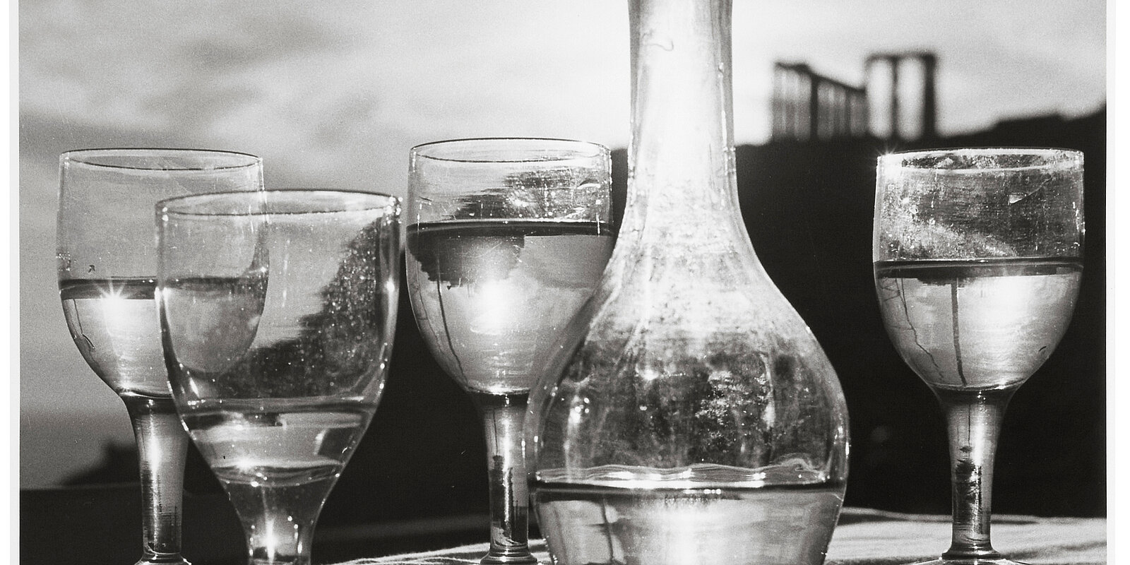 Herbert List, Greece, Cape Sounion, 1952, Tavern below the Poseidon Table, Modern gelatin silver print, Ed. 7/25, 30 x 40 cm / 11 3/4 x 15 3/4 in (Detail). © The Herbert List & Max Scheler Estate, Hamburg, Germany