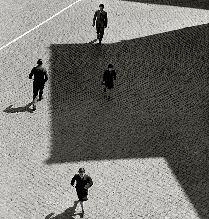 Detail view, Herbert List. View from the Window: Shadows of Houses, Rome Trastevere, Italy, 1953