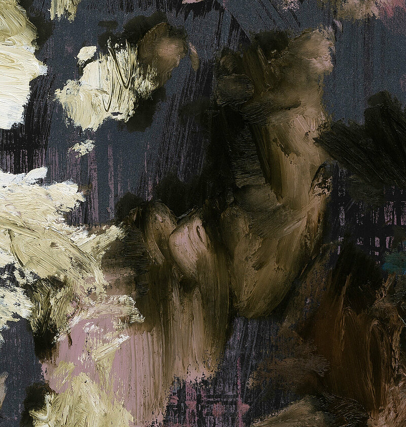 Raúl Illarramendi, EA n°267, 2022, huile, pastel à l'huile, crayon de couleur et gouache sur toile, 70 x 60 cm